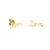 Kids Collection Pure Gold Tiny Love Script Stud