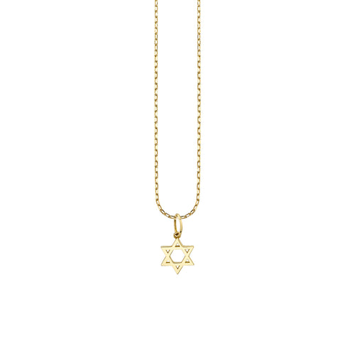 Pure Gold Tiny Star Of David Charm