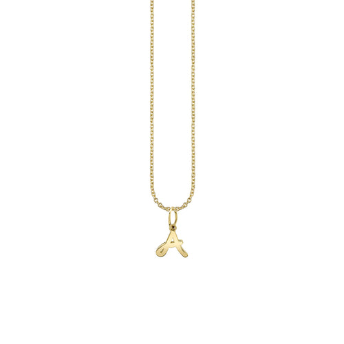 Pure Gold Tiny Initial Charm