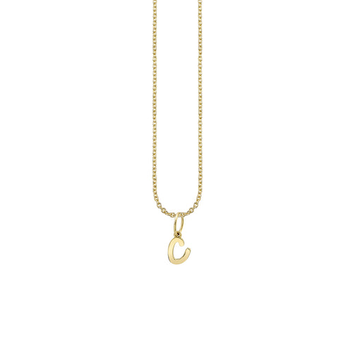 Pure Gold Tiny Initial Charm