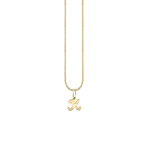 Pure Gold Tiny Initial Charm