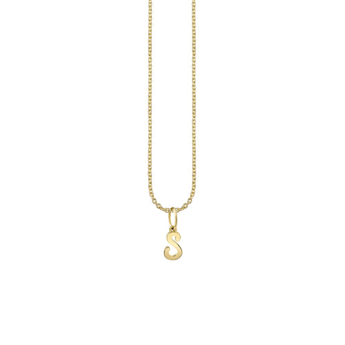 Pure Gold Tiny Initial Charm