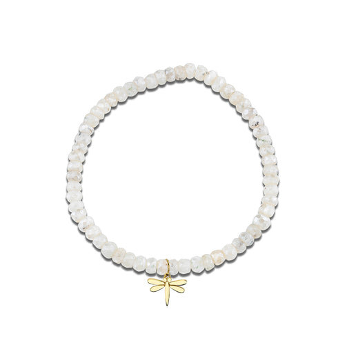 Pure Gold Tiny Dragonfly on Grapolite