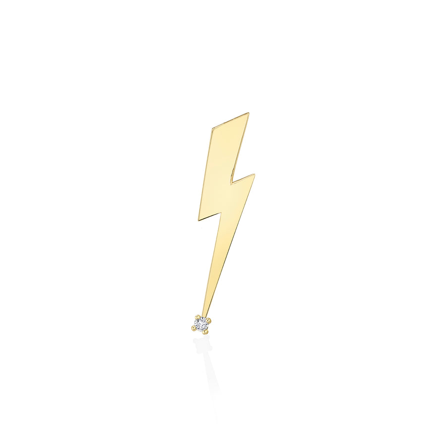 Gold & Diamond Lightning Bolt Brooch - Sydney Evan Fine Jewelry