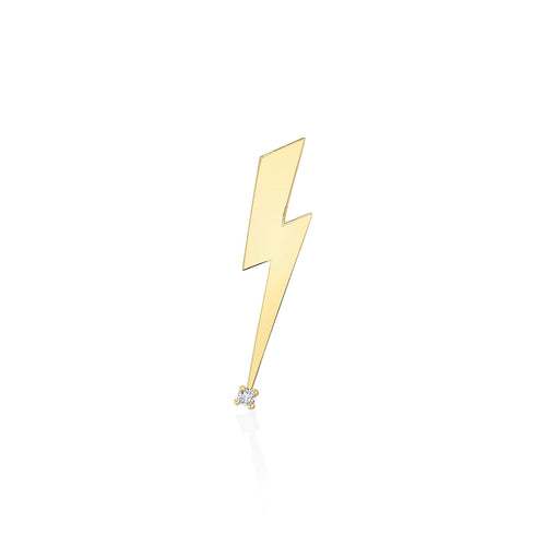 Men's Collection Gold & Diamond Lightning Bolt Brooch