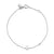 Gold Plated Sterling Silver Hamsa Bracelet with Bezel Set Diamond