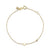 Gold Plated Sterling Silver Horseshoe Bracelet with Bezel Set Diamond