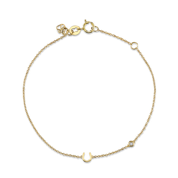 【ノルウェーブランド★日本未上陸】Gold horseshoe bracelet Gold Plated Sterling Silver Horseshoe Bracelet with Bezel