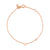 Gold Plated Sterling Silver Heart Bracelet with Bezel Set Diamond