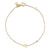 Gold Plated Sterling Silver Butterfly Bracelet with Bezel Set Diamond