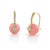 Gold & Diamond Starburst Pink Opal Earrings