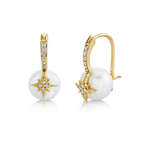 ペアピアス【SYDNEY EVAN】ゴールド＆ダイヤモンド 6mm フープ Shop Sydney Evan 14k Gold & Diamond 6mm Huggie Hoop