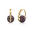 Gold & Diamond Marquise Eye Bordeaux Ruby Earrings