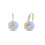 Gold & Diamond Butterfly Blue Lace Agate Earrings