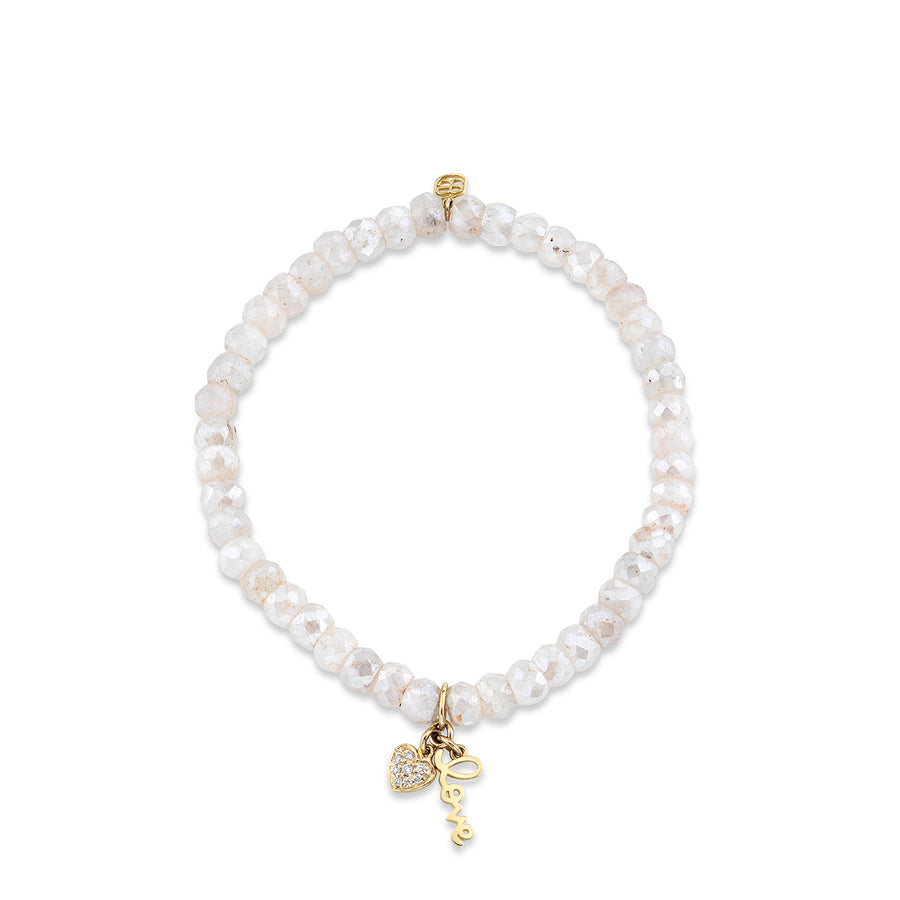 Kids Collection Gold & Diamond Love & Heart on Grapolite - Sydney Evan Fine Jewelry