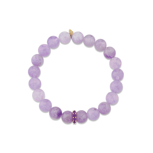 Gold & Amethyst Rondelle on Lavender Amethyst