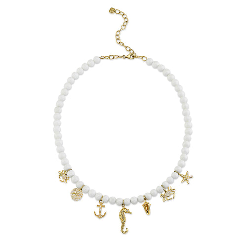 Gold & Diamond Under The Sea Pearl Necklace