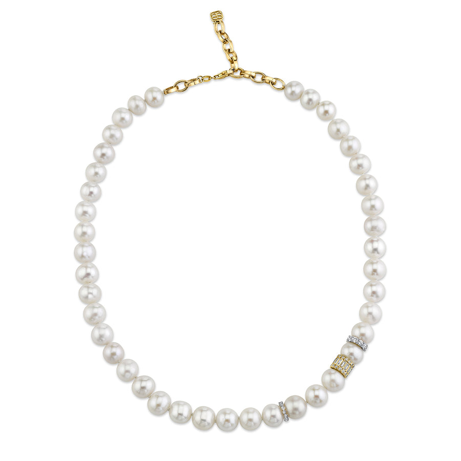 Shop Sydney Evan 14k Gold & Diamond Multi Rondelle Pearl Necklace