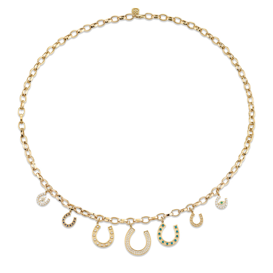 Gold & Diamond Multi-Horseshoe Necklace - Sydney Evan Fine Jewelry