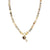 Gold & Diamond Love & Heart African Opal Necklace
