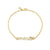 Gold & Diamond Small Custom Script Bracelet
