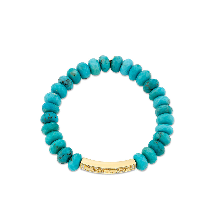 Gold & Diamond Luck Tableau on Turquoise - Sydney Evan Fine Jewelry