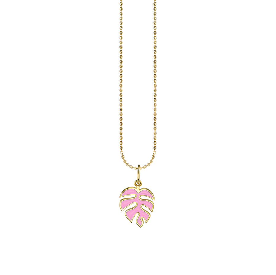 Gold & Enamel Monstera Leaf Charm - Sydney Evan Fine Jewelry
