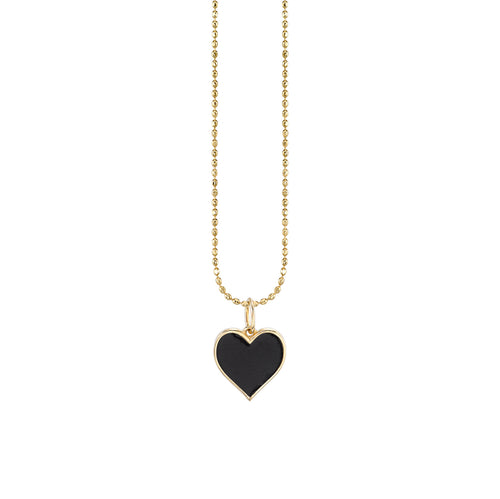 Gold & Enamel Small Heart Charm