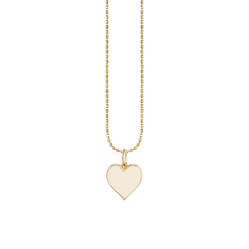 Gold & Enamel Small Heart Charm