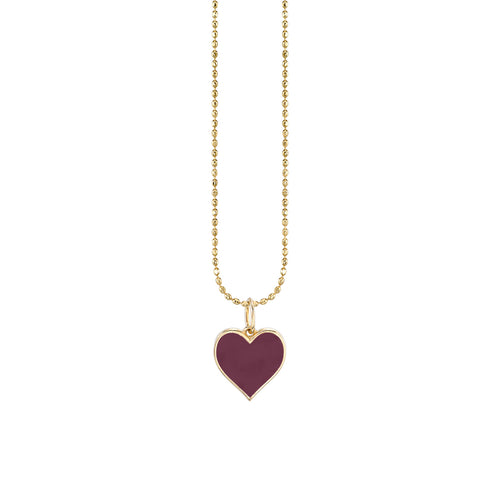 Gold & Enamel Small Heart Charm