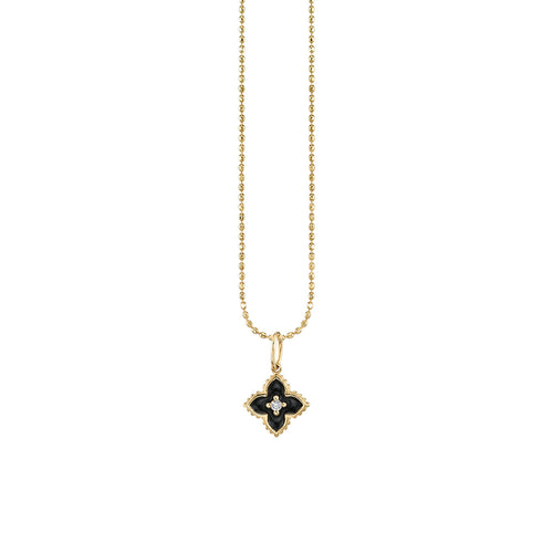 Kids Collection Gold & Diamond Mini Moroccan Flower Necklace