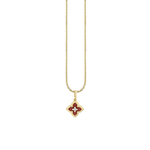 Kids Collection Gold & Diamond Mini Moroccan Flower Necklace