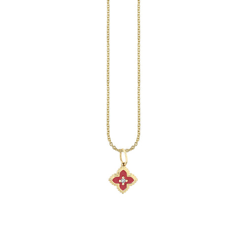 Kids Collection Gold & Diamond Mini Moroccan Flower Necklace