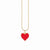 Gold & Enamel Large Heart Charm