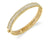 Gold & Diamond Baguette and Round Bezel Eternity Bangle