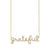 Gold & Diamond Grateful Script Necklace