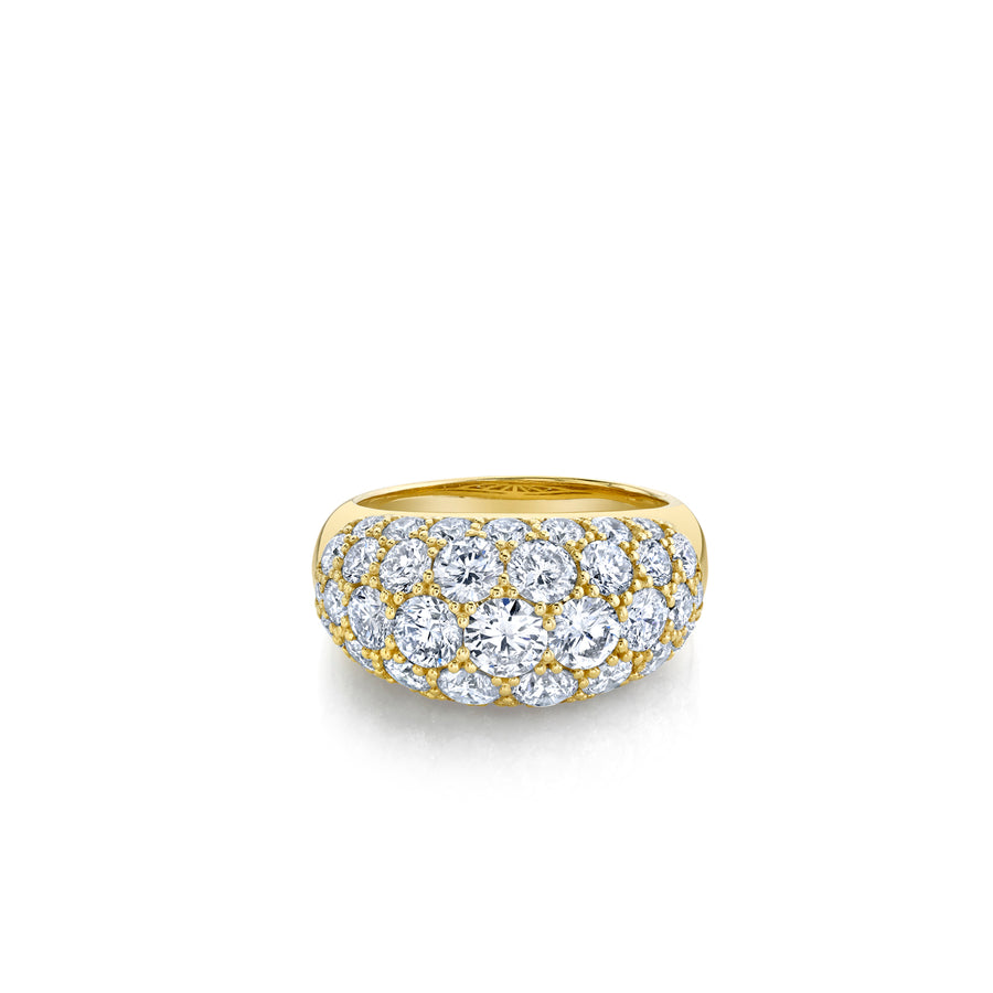 Gold & Diamond Large Puffy Ring - Sydney Evan Fine Jewelry
