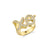 Gold & Diamond Large XO Signet Ring