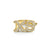 Gold & Diamond Large XO Signet Ring