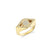 Gold & Diamond Large Evil Eye Signet Ring