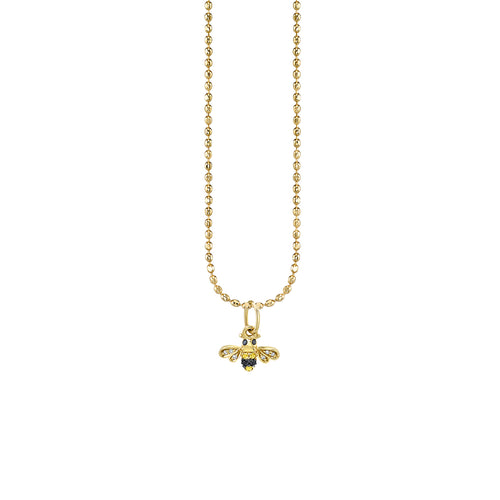 Kids Collection Gold & Diamond Tiny Bee Necklace