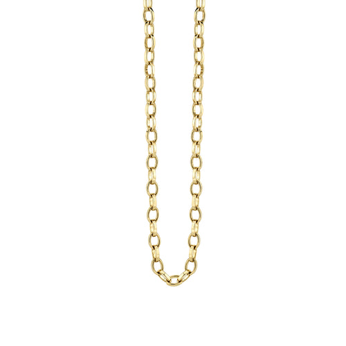 14k Gold Flat Oval Link Chain