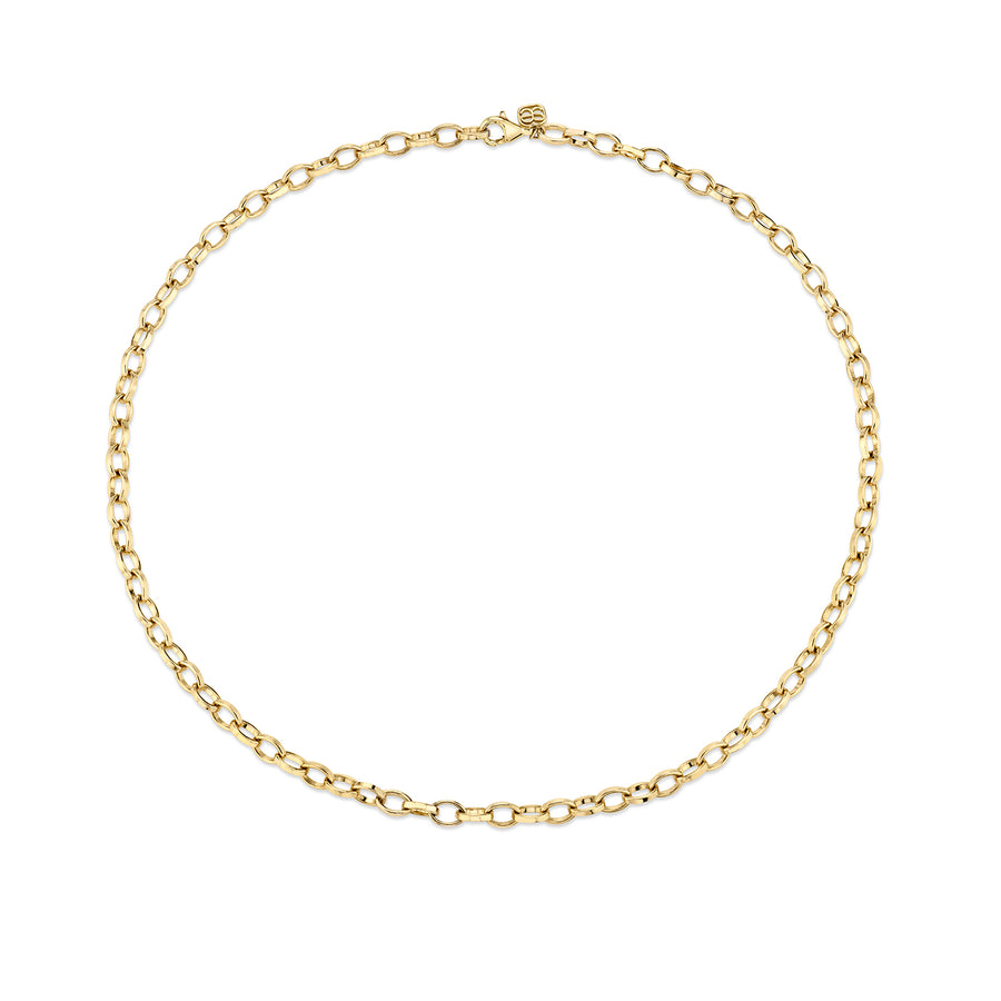 14k Gold Flat Oval Link Chain - Sydney Evan Fine Jewelry