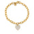 Gold & Diamond Large Heart Bracelet