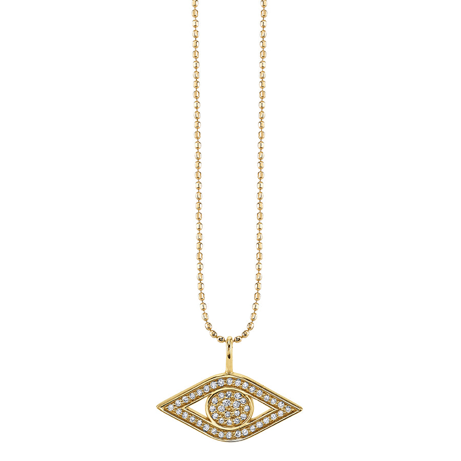 Men's Collection Gold & Diamond Small Evil Eye Charm - Sydney Evan Fine Jewelry
