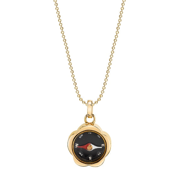 Gold Flower Compass Charm - Sydney Evan Fine Jewelry