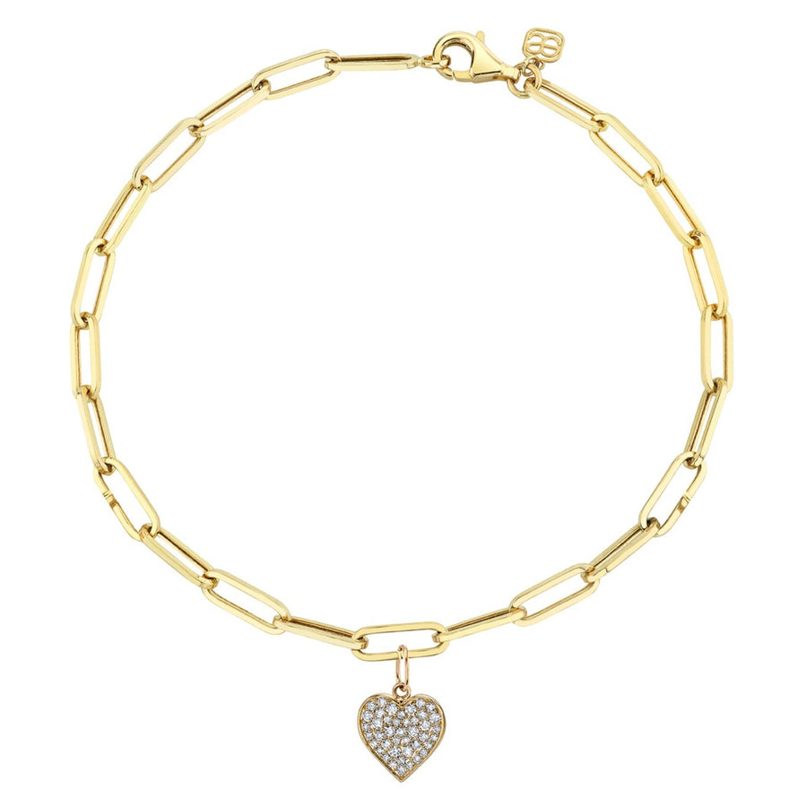 Gold & Diamond Heart Anklet - Sydney Evan Fine Jewelry