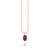 Gold & Ruby Wine Glass Charm