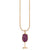 Gold & Ruby Wine Glass Charm