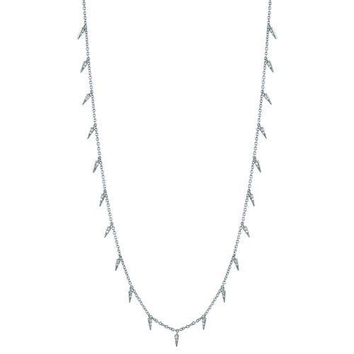 Gold & Diamond Fringe Drop Necklace